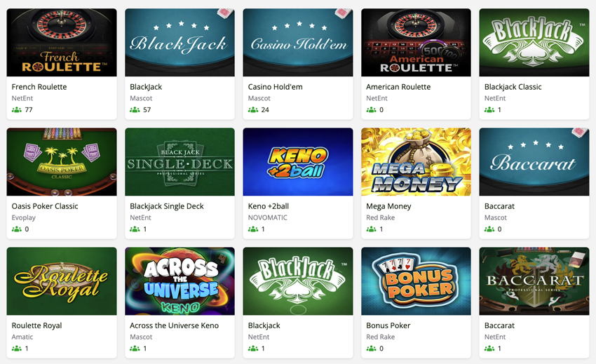 Lucky Green Casino live dealer table